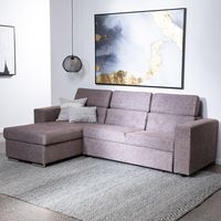SOFA CAMA DANTE BEIGE ORIENTACION BIDIRECCIONAL Y CABECERA ABATIBLE