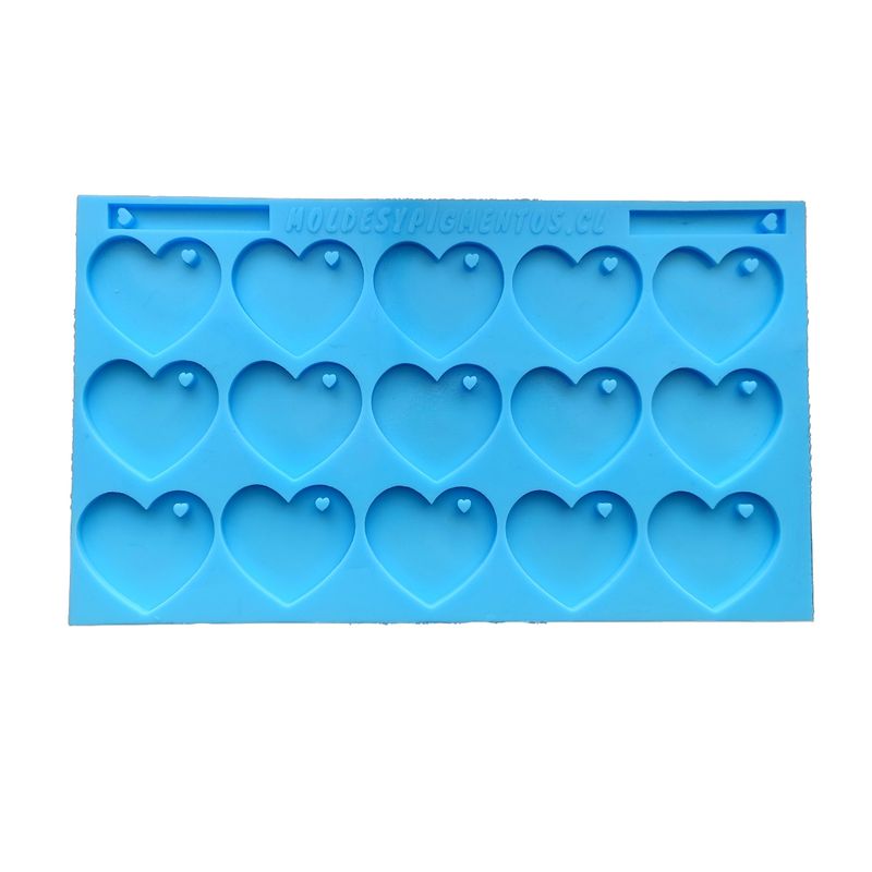 GENERICO - Molde Set 15 Corazones 5cm Para Resina Epóxica