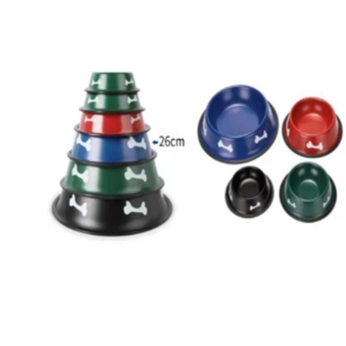 GENERICO - Bowl Para Perro Comida 26cm Colores Surtidos