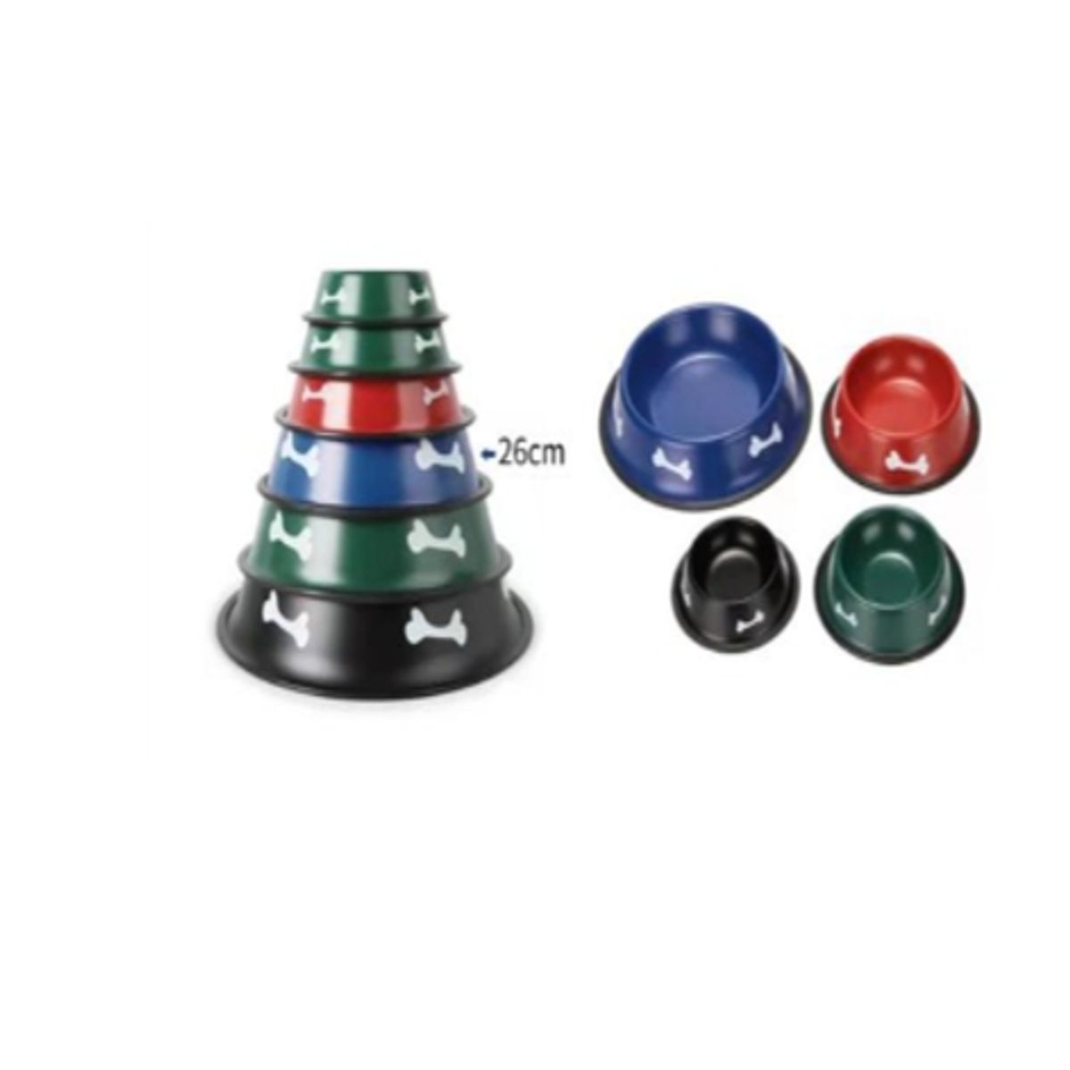 GENERICO - Bowl Para Perro Comida 26cm Colores Surtidos