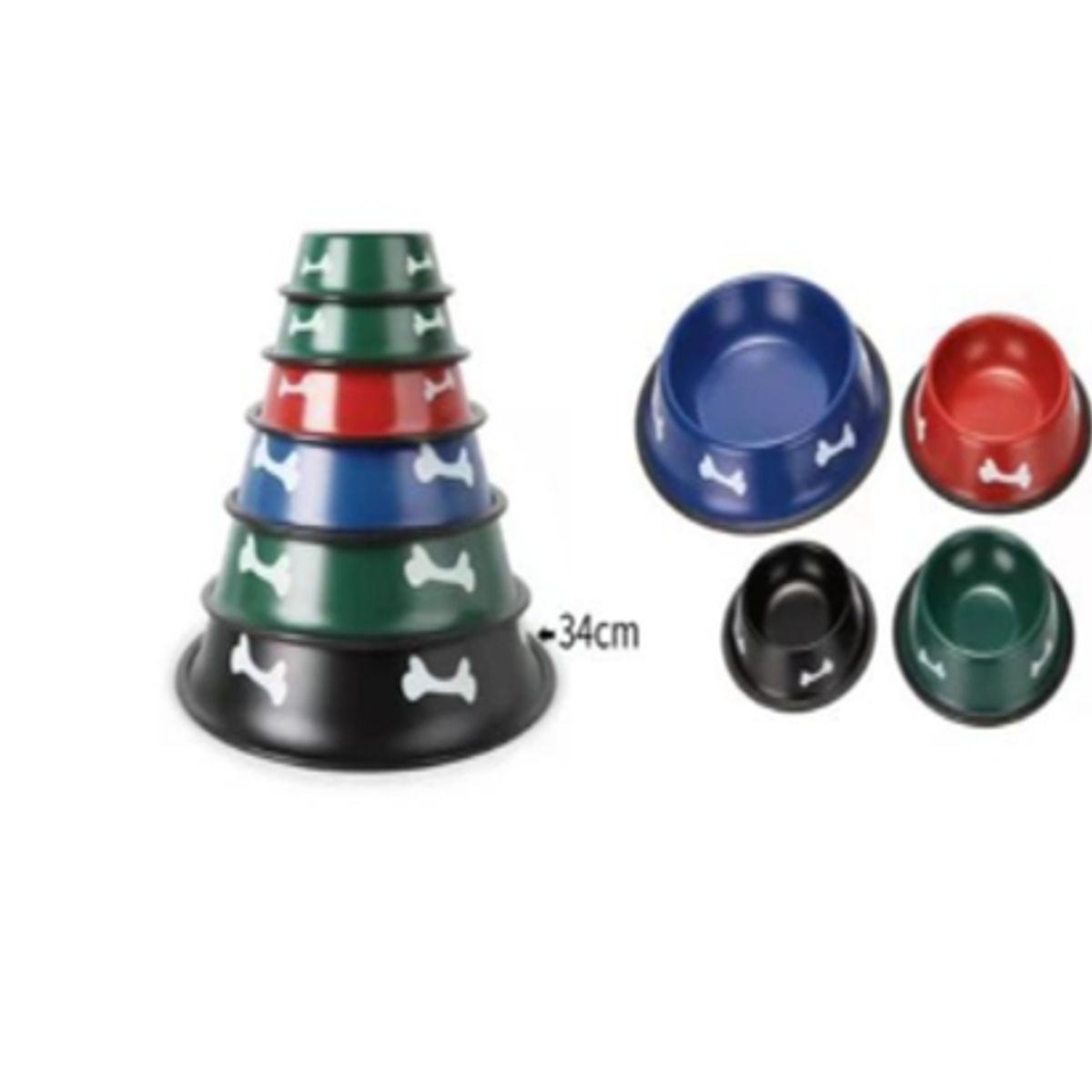 GENERICO - Bowl Para Perro Comida 34cm Colores Surtidos