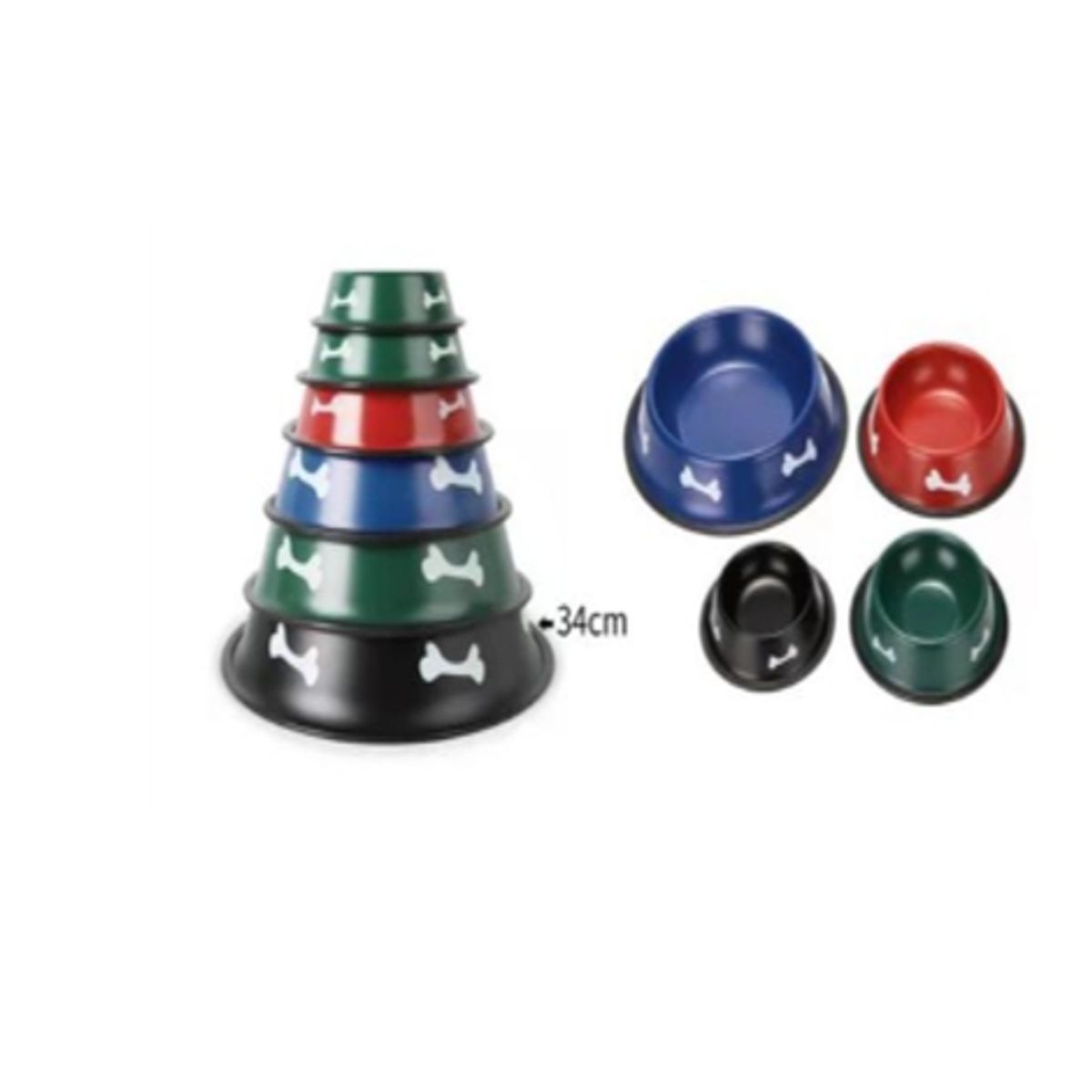 GENERICO - Bowl Para Perro Comida 34cm Colores Surtidos