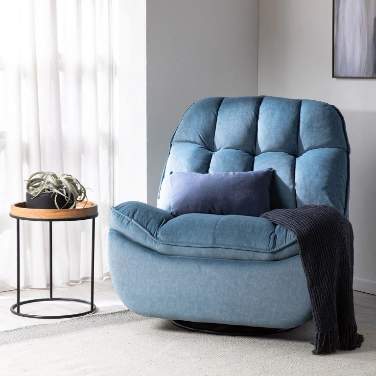 BERGER MILANIUM BLUE RECLINABLE GIRATORIO Y MECEDOR