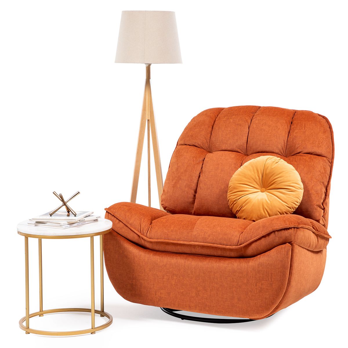 VYS SPA - BERGER MILANIUM ORANGE RECLINABLE GIRATORIO Y MECEDOR