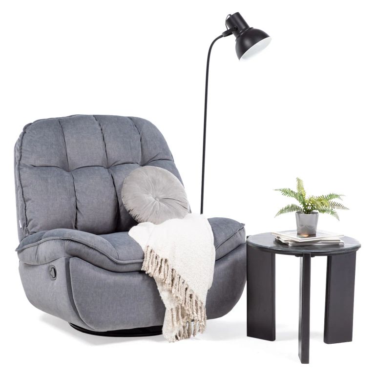 BERGER RECLINABLE GIRATORIO Y MESEDOR MILANIUM GREY