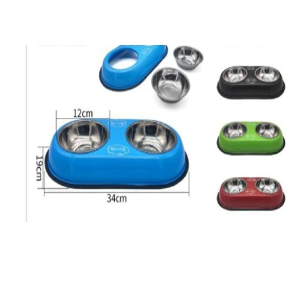 GENERICO - Bowl Para Perro Comida 34cm Color Negro