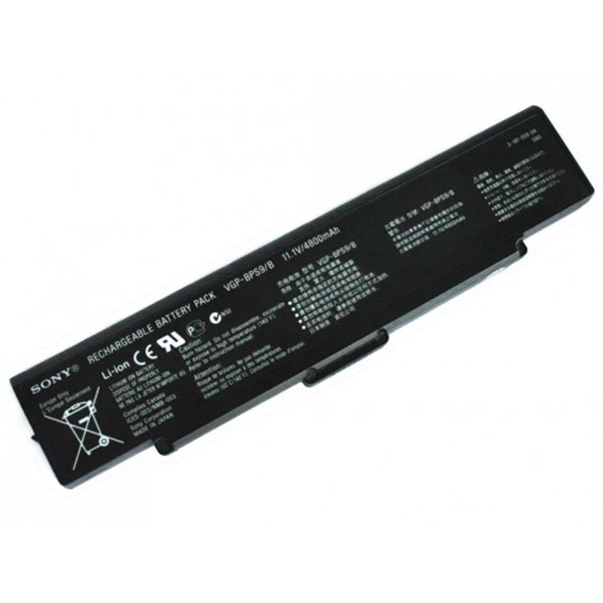 GENERICO - Sony Vaio BPS9 6 celdas LBSNBPS9B Alternativa 11.1V 5200mAh BLACK SO BPS9-QJ-3S2P