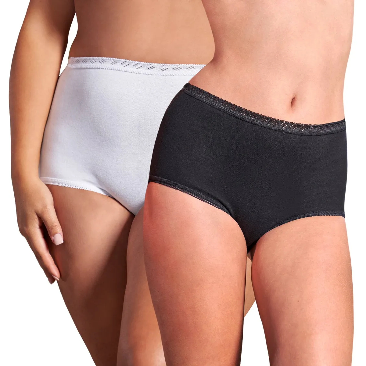 BAZIANI - Pack 2 Calzones Algodón Tiro Alto 20518