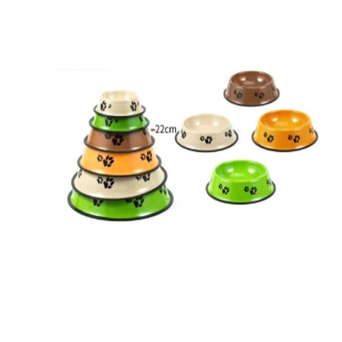 GENERICO - Bowl Para Perro Comida Colores Surtidos 22cm