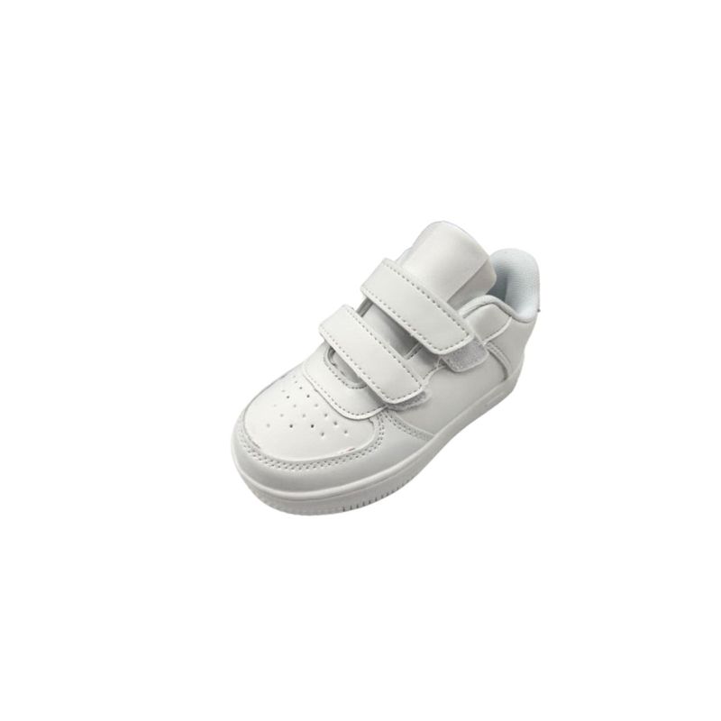 VINNYS OUTLET - Zapatilla Escolar Blanco Velcro