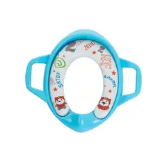 BABYLUNA - Adaptador para WC Suave y Acolchonado con Asas Bebé Celeste