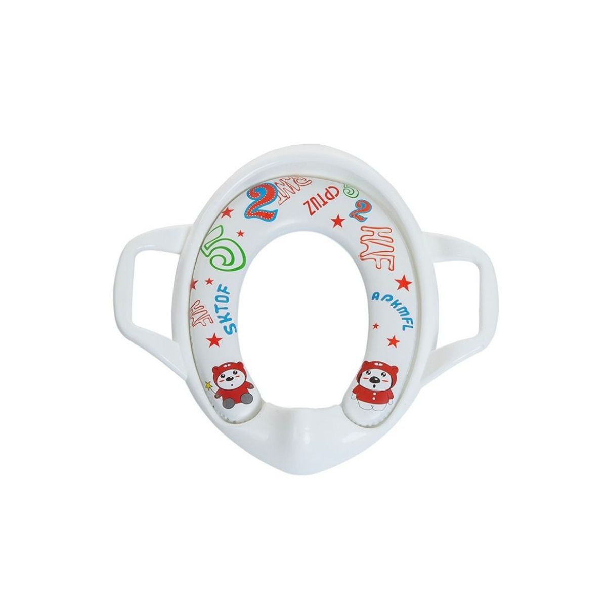 BABYLUNA - Adaptador para WC Suave y Acolchonado con Asas Bebé Blanco