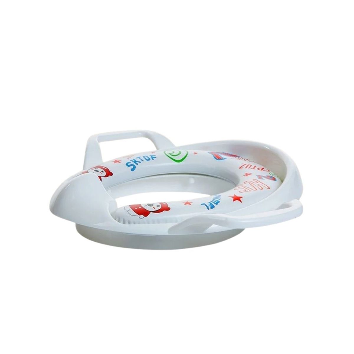 BABYLUNA - Adaptador para WC Suave y Acolchonado con Asas Bebé Blanco