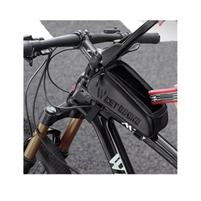 WEST BIKING - Bolso Soporte Porta Celular Y Bolsa Bicicleta Impermeable