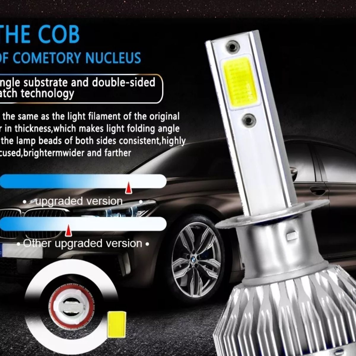 GENERICO - Kit Turbo De Foco Led H1 3800lm 36w Luz Blanca