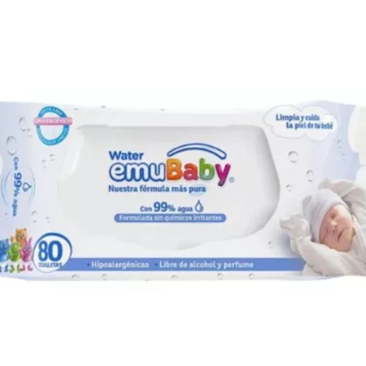 EMUBABY - Toallas Emubaby Water 20 Paquetes 80 Und
