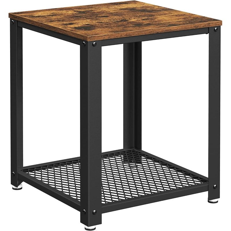 SPACEZAT - Mesa Lateral Auxiliar Velador Umea Estilo Industrial