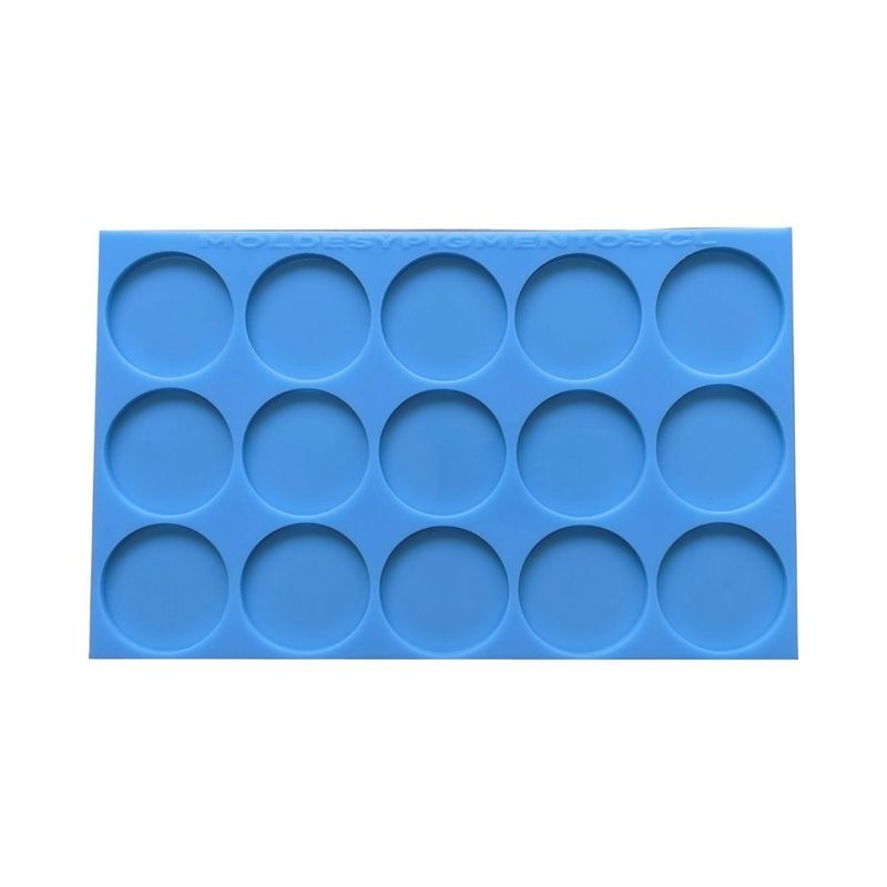 GENERICO - Molde Set 15 Placas Circulares 5cm S/O Para Resina Epóxica