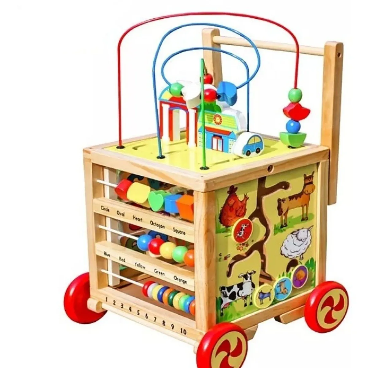 U BUY - Correpasillo Andador De Madera Didáctico Tonos Pastel