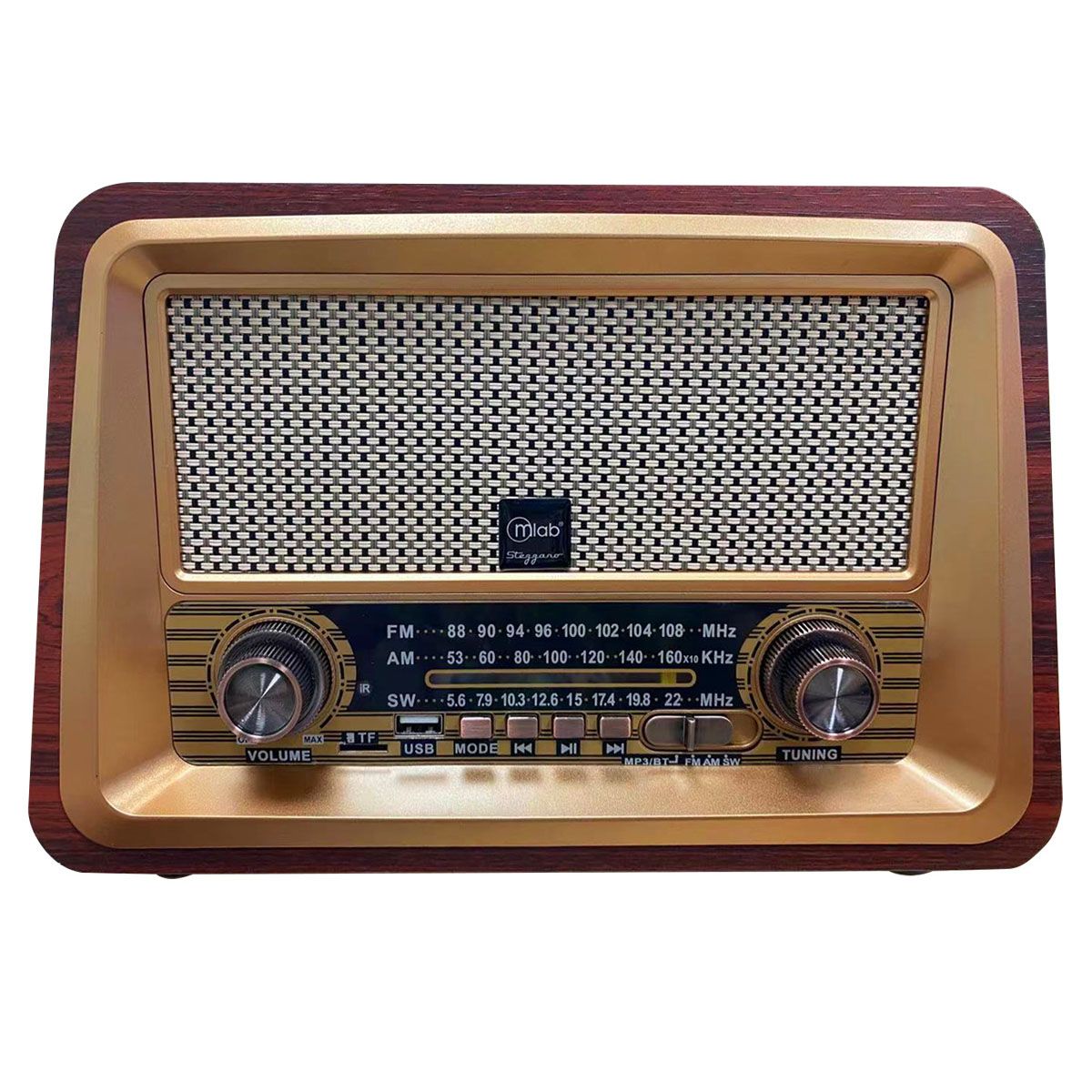 MICROLAB - Radio Portatil Recargable FM Bluetooth USB-Micro SD Stezzano