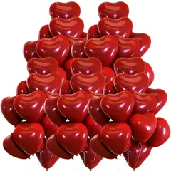 SM - Pack 50 Globos de Latex Corazón Romántico Amor Aniversario