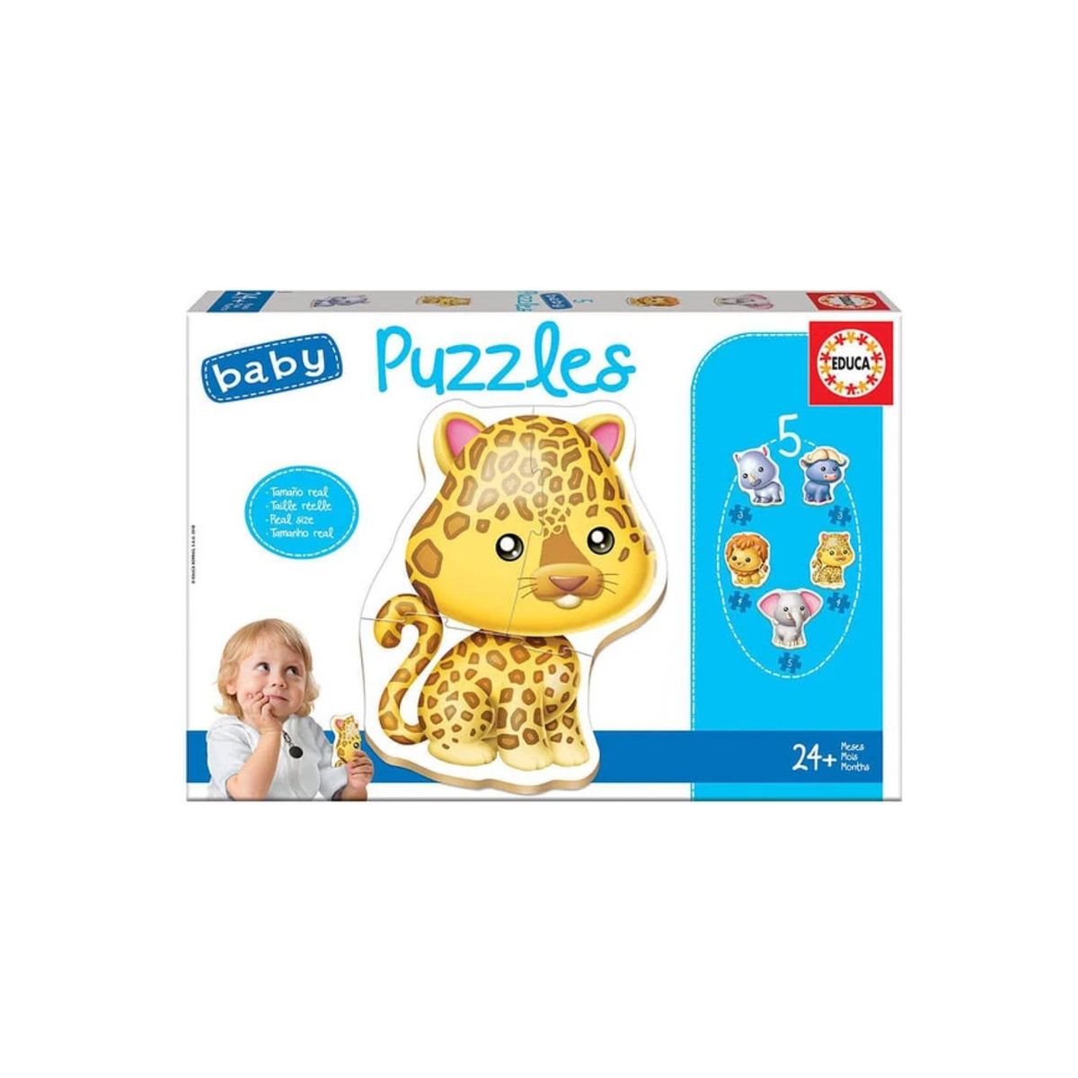 EDUCA - Puzzle baby 2 A 4 Piezas Animales Salvajes - SC