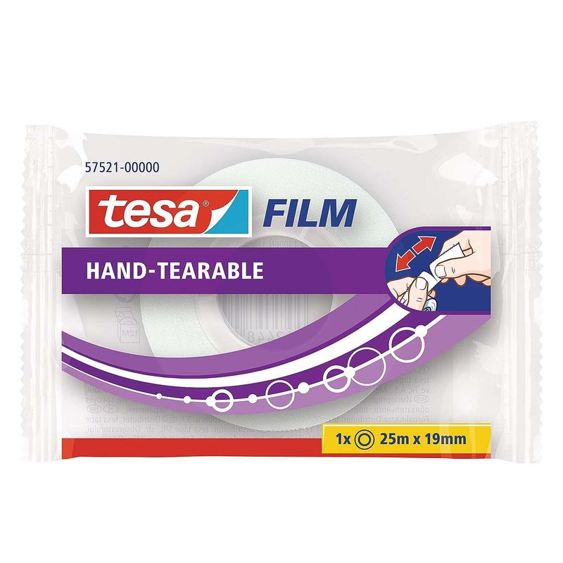 TESA - Cinta Adhesiva Corte Facil Tesa 19mm x 25mts
