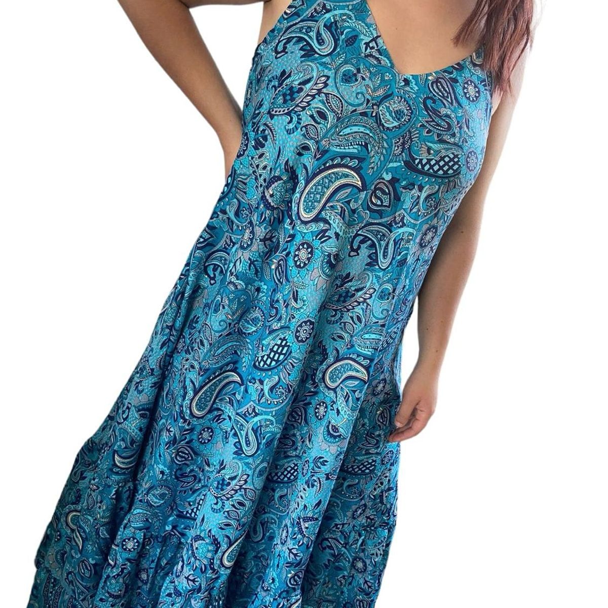 GENERICO - Vestido largo satinado oversize