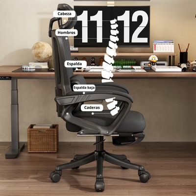 Imagen 2 del producto Silla Escritorio Homework Ergonómica Reposo Lumbar Cintura