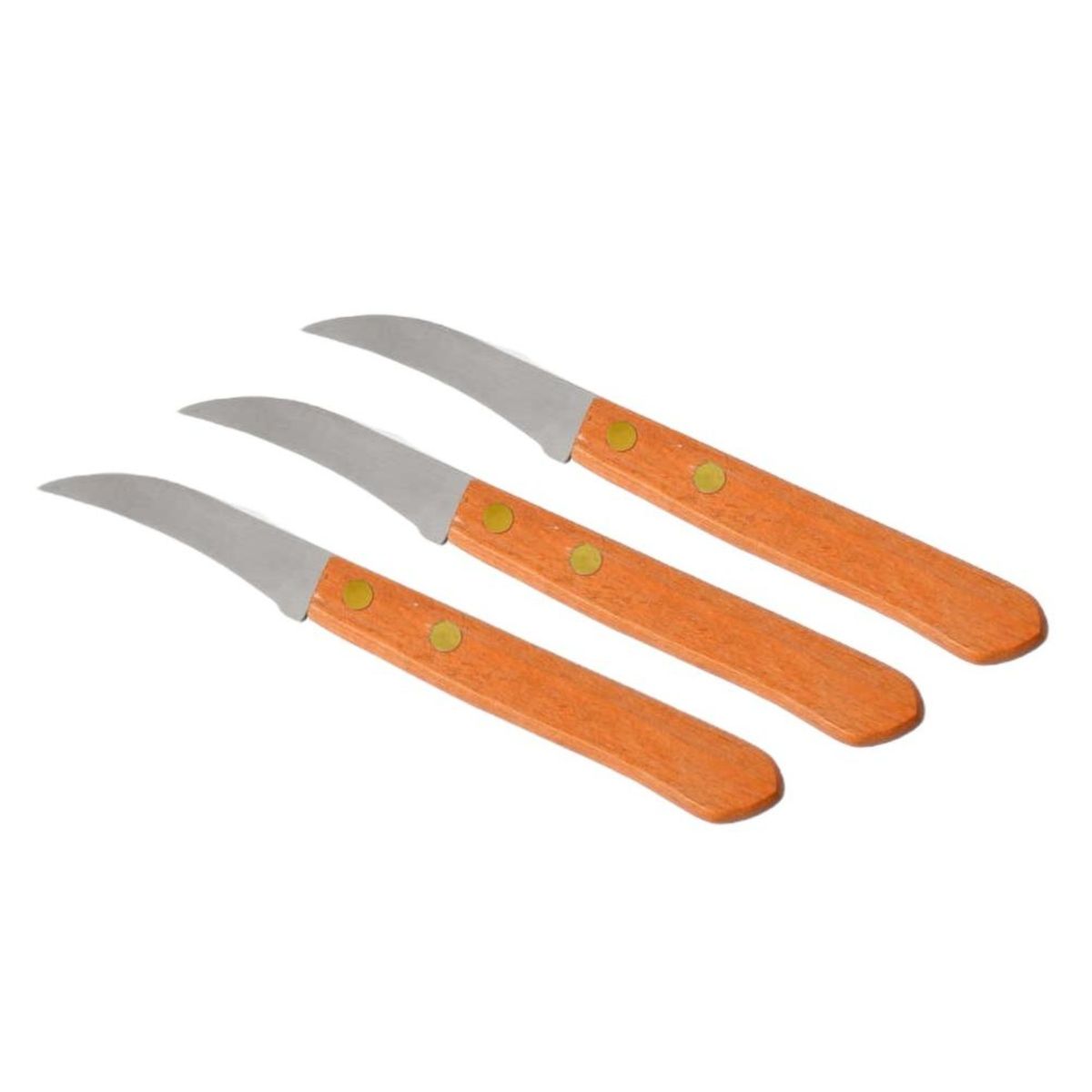 OEM - Set 3 Cuchillos Mango De Madera 16cm