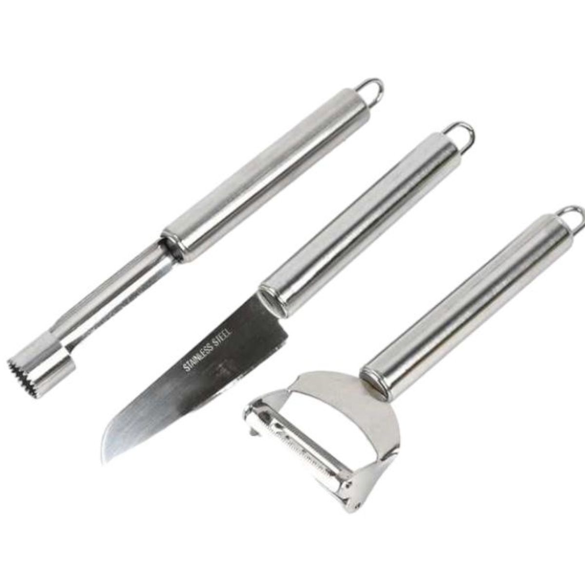 OEM - Set 3 Piezas Cuchillo Descorazonador y Pelador