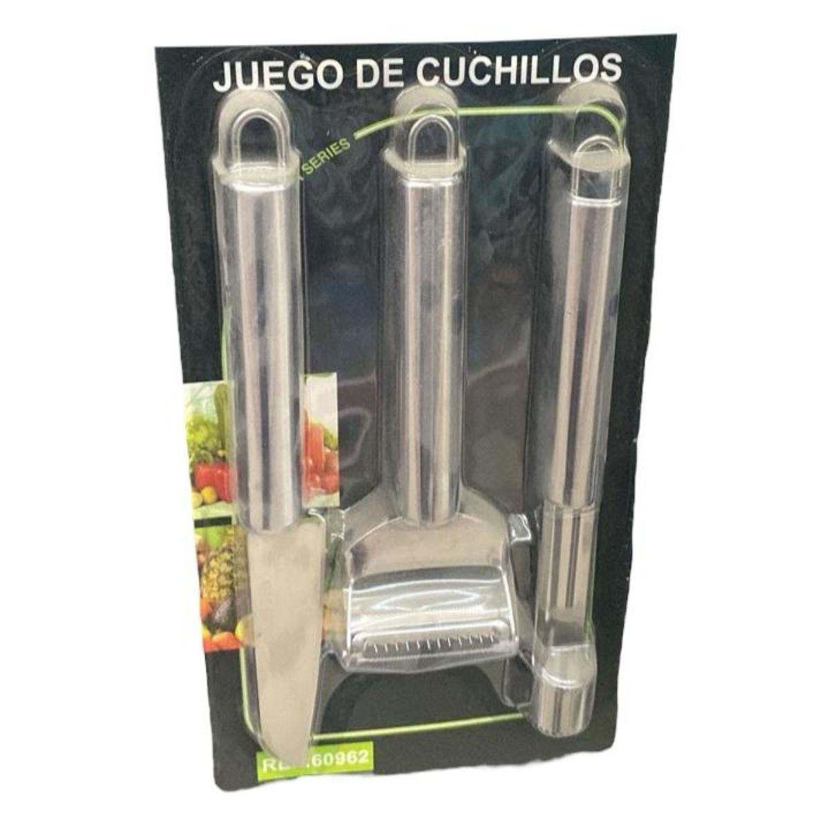 OEM - Set 3 Piezas Cuchillo Descorazonador y Pelador