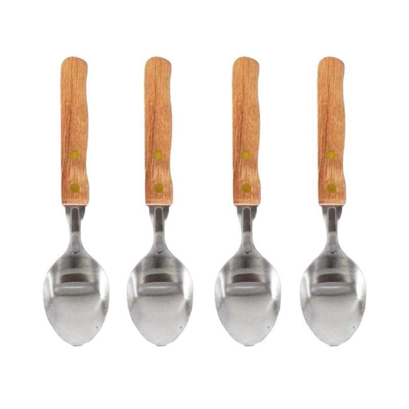 OEM - Set 4 Cucharas Mango de Madera