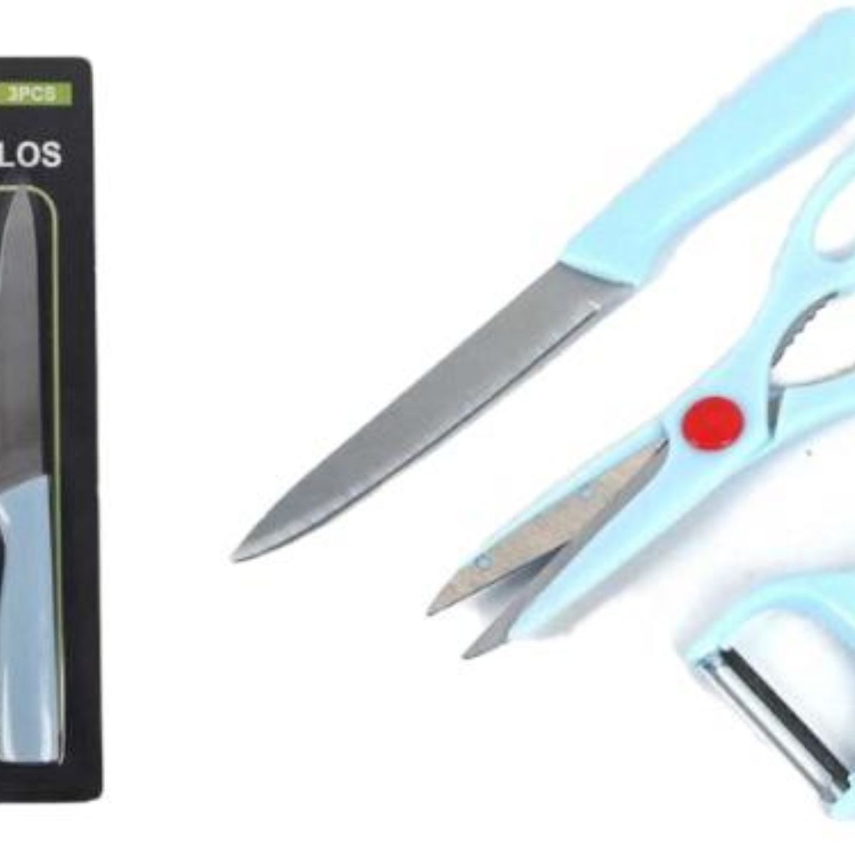 OEM - Set 3 Piezas Cuchillo Tijera Y Pelador