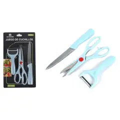 OEM - Set 3 Piezas Cuchillo Tijera Y Pelador
