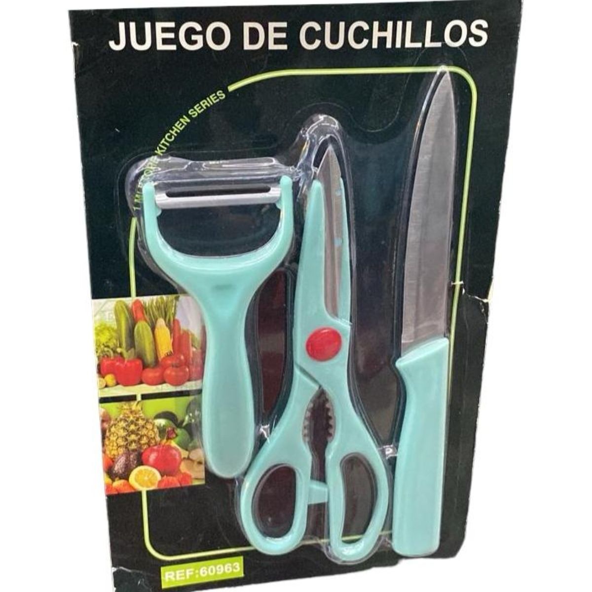 OEM - Set 3 Piezas Cuchillo Tijera Y Pelador
