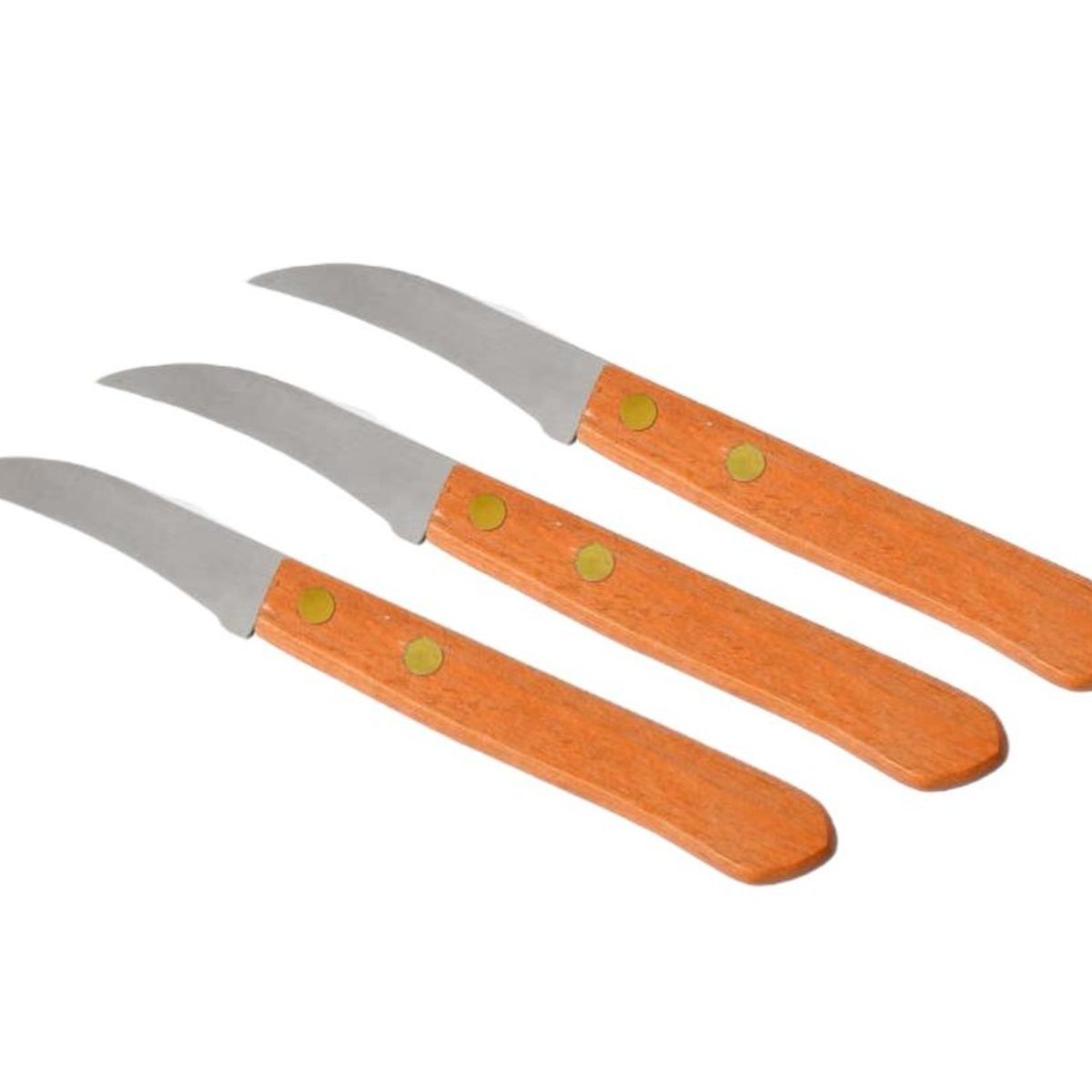 OEM - Set 3 Cuchillos Mango De Madera 16cm