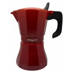 OROLEY - Cafetera Petra Inducción Roja 9 Tazas