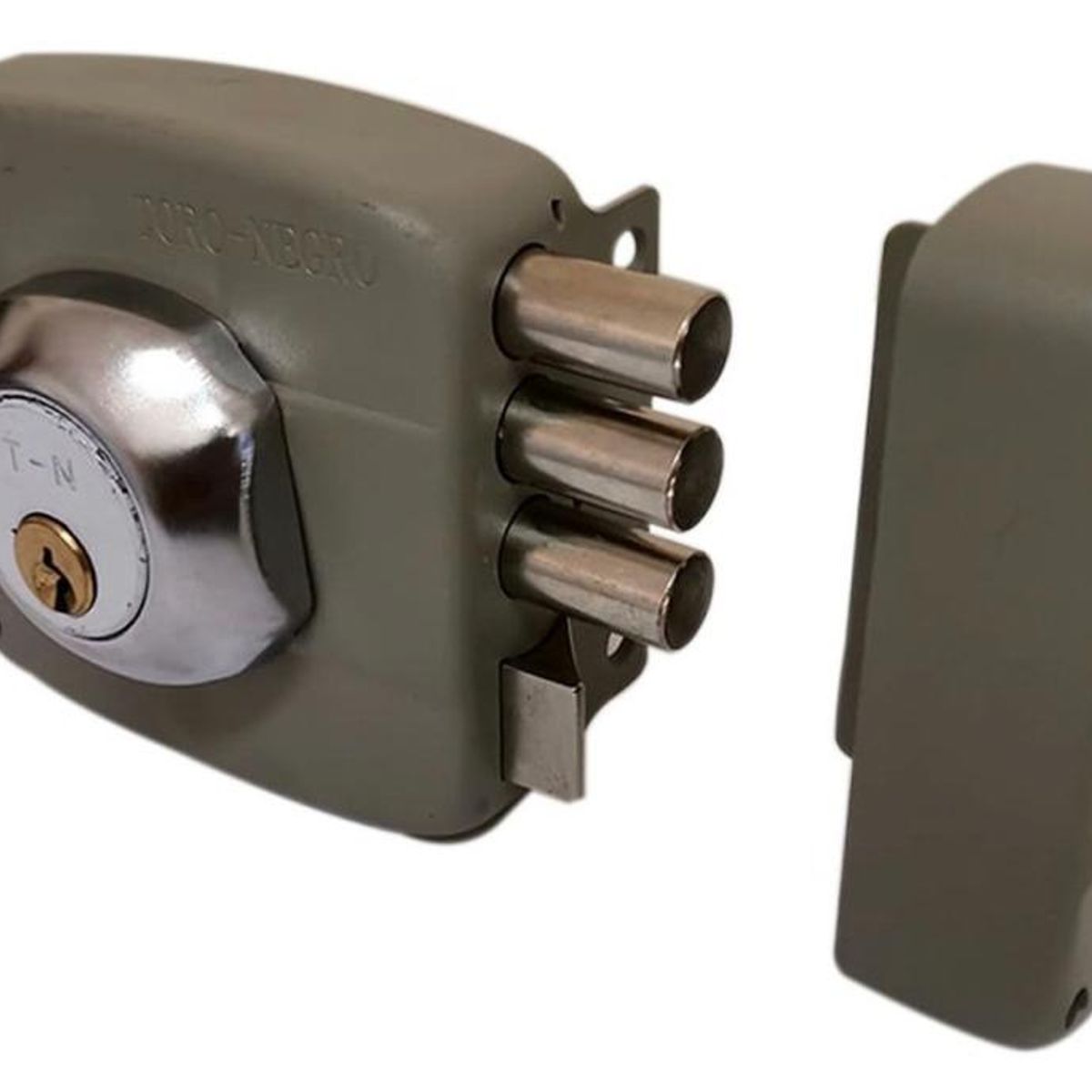 GENERICO - Chapa Cerradura Sobreponer Cerrojo Triple Segurida