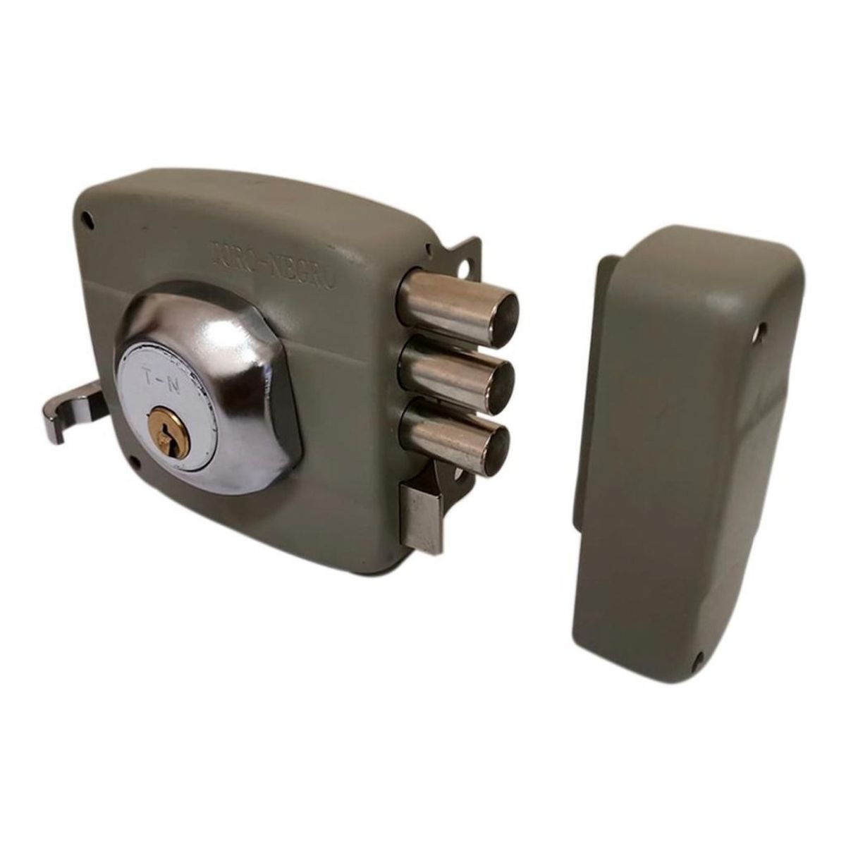 GENERICO - Chapa Cerradura Sobreponer Cerrojo Triple Segurida