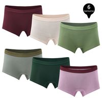 Pack de 6 Calzones Boxer Pantaleta bambú Mujer.