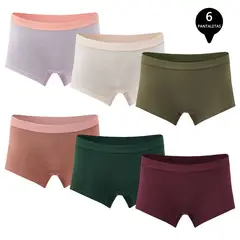 GIOVACCHINO - Pack de 6 Calzones Boxer Pantaleta bambú Mujer.
