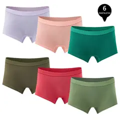 GIOVACCHINO - Pack de 6 Calzones Boxer Pantaleta bambú Mujer.