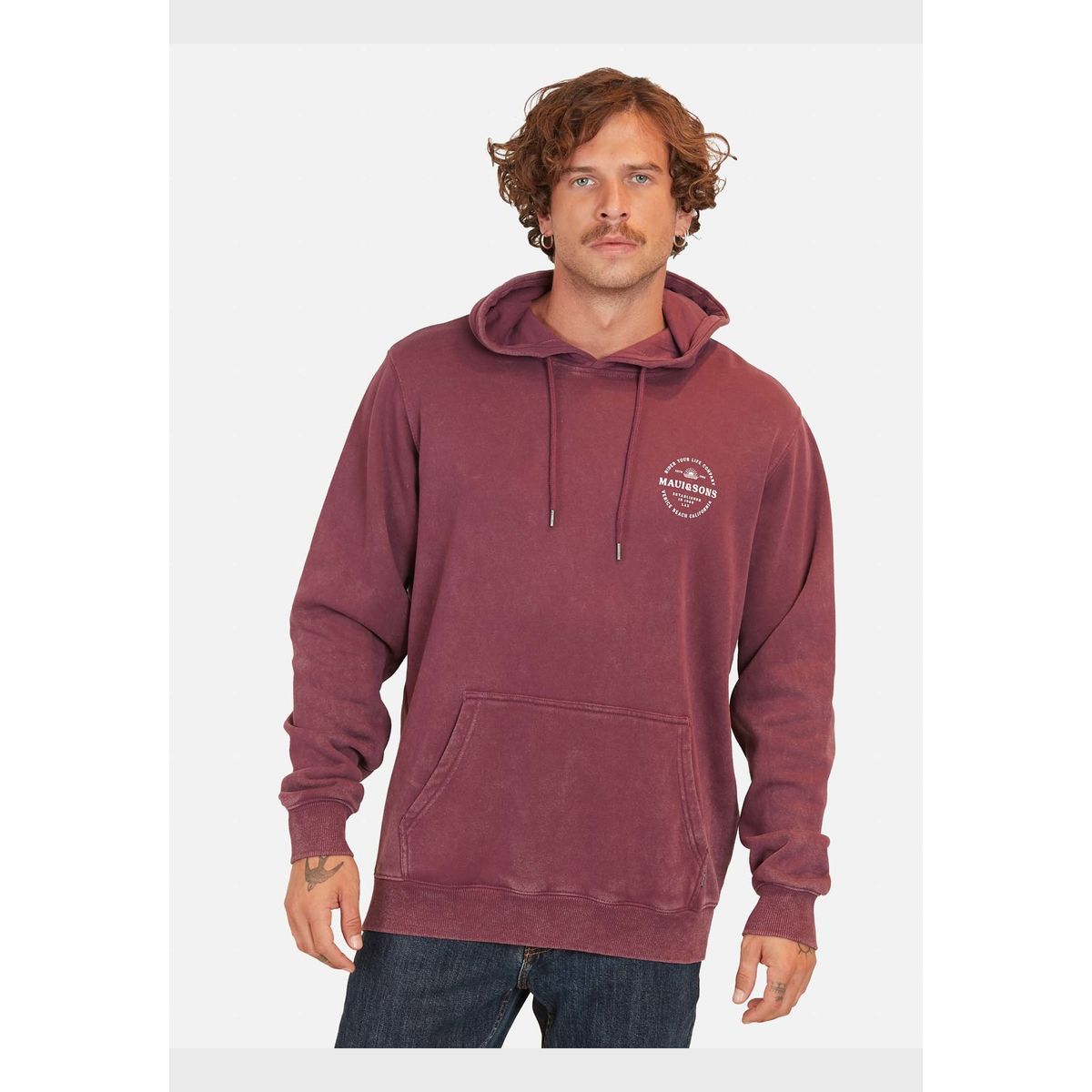 MAUI AND SONS - Poleron Established 1980 Hoodies Burdeo Maui And Sons