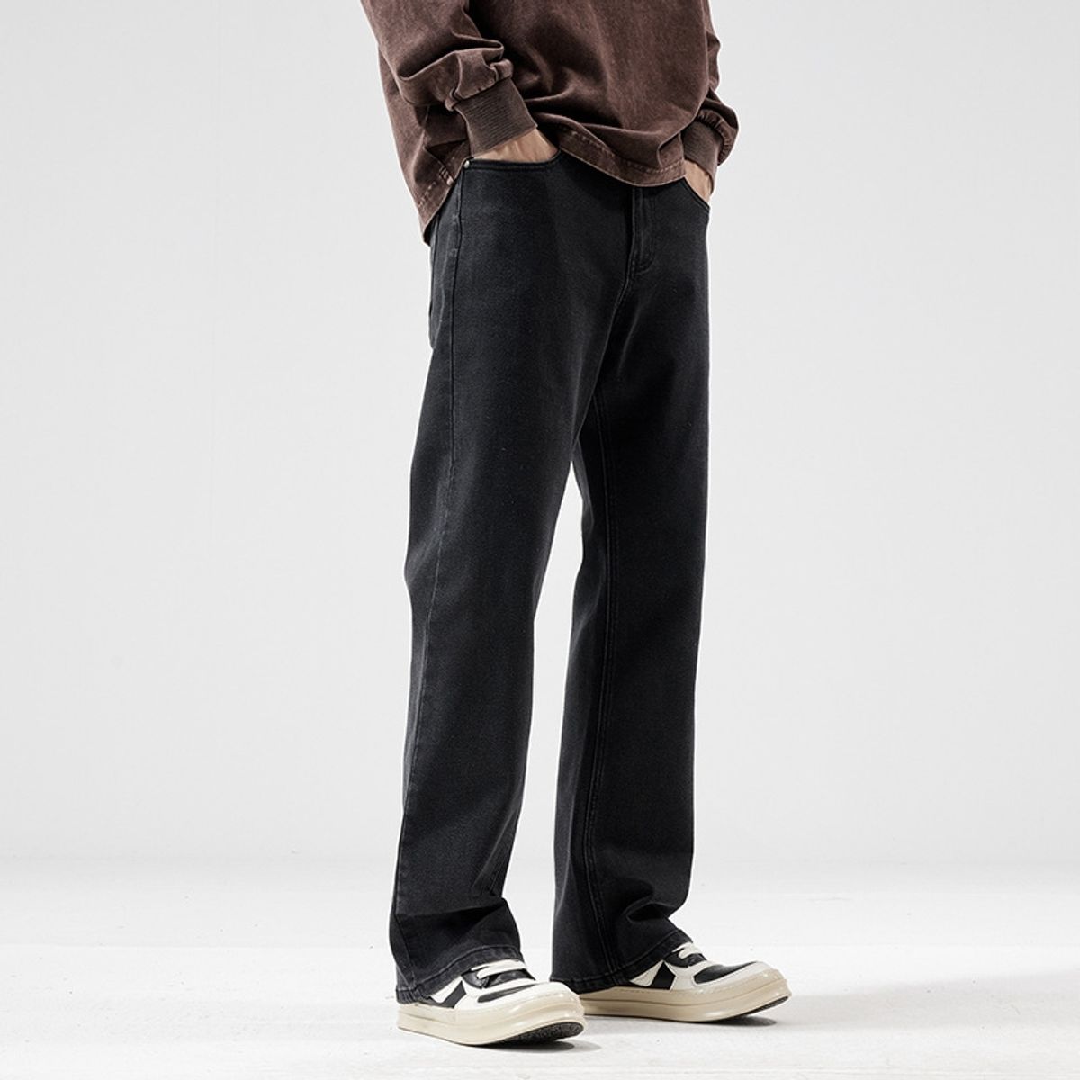 BLWOENS - Pantalones largos para hombres -Negro