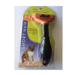 GENERICO - Cepillo Furminator Pelo Largo Naranja