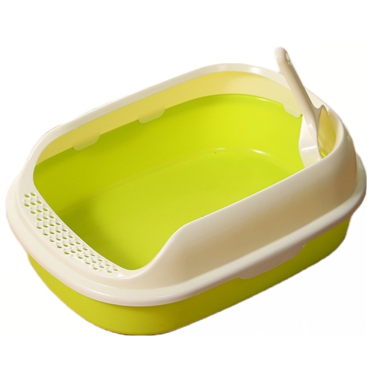 GENERICO - Arenero para Gatos con tapa desmontable y pala - Verde M.