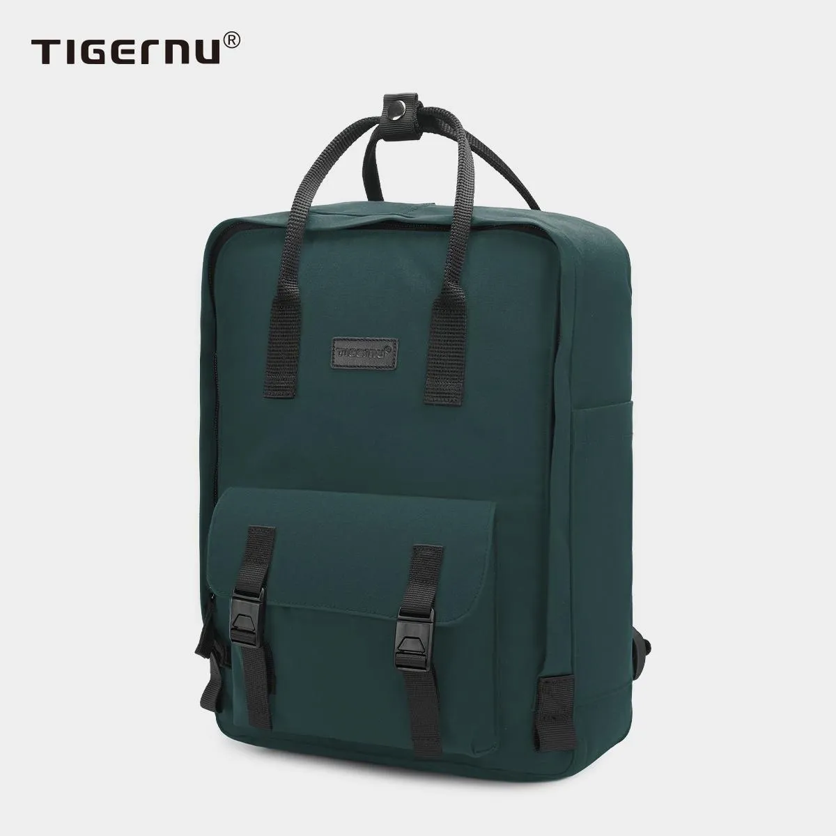 TIGERNU - Mochila Tigernu Juvenil T-B9016 Verde Oscuro 14"