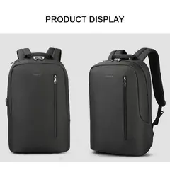 TIGERNU - Mochila Ejecutiva T-B3621B Negro/Gris 15.6"