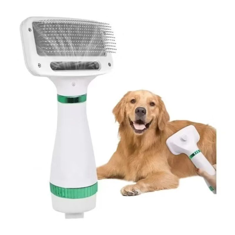 GENERICO - Cepillo Secador 2 En 1 Quita Pelos Aspirador Para Mascotas
